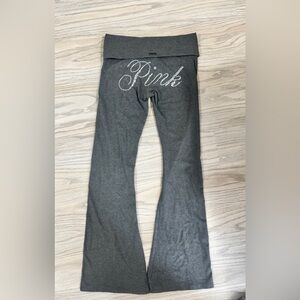 PINK Fold Over Victoria Secret Flare Leggings Woman’s Size Medium